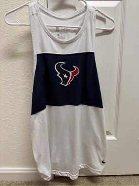 Nike White and Navy Houston Texans Tank Top